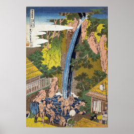 Póster Hokusai - Catarata Roben, Oyama, provincia de Saga