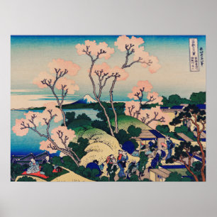 Póster Hokusai - Colina Goten-Yama
