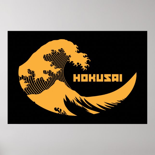 Póster Hokusai - La Gran Ola (Frente)