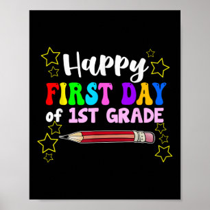 Póster Hola 1er Grado 2034 Feliz Primer Día De Primer Gra