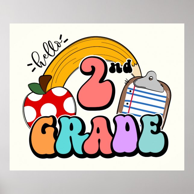 Póster Hola 2º Grado (Frente)