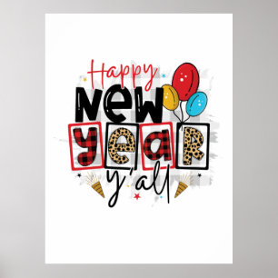 Póster Hola 2022 Feliz Año Nuevo Todo