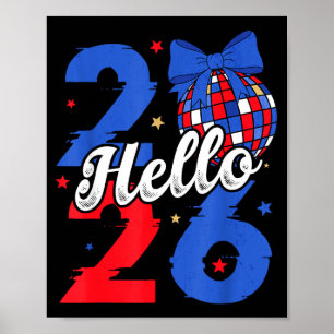 Póster Hola 2026 Feliz Año Nuevo 2026 Nochevieja Parte