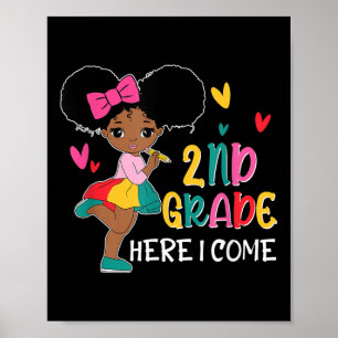 Póster Hola 2do Grado Aquí Vengo De Vuelta Al Colegio Afr