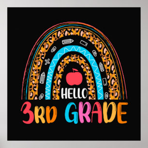 Póster Hola 3° grado de vuelta a la escuela
