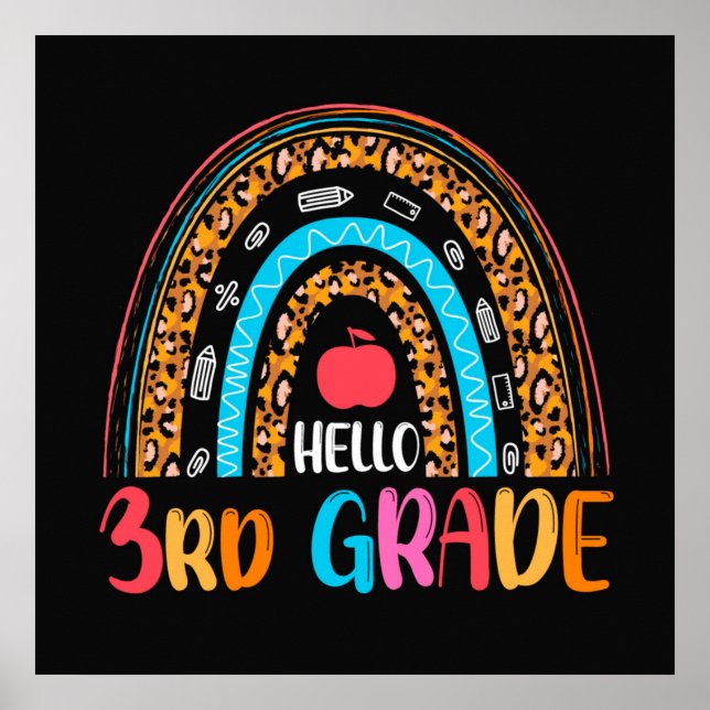 Póster Hola 3° grado de vuelta a la escuela (Frente)
