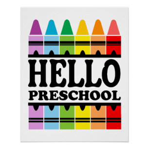 Póster Hola a la escuela preescolar