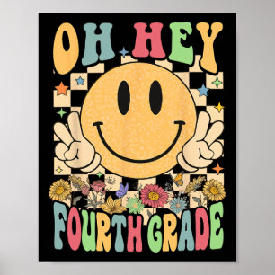 Póster Hola a los profesores de cuarto grado Estudiante d