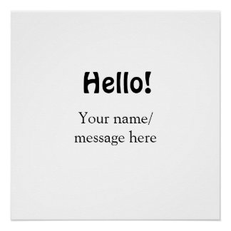 Póster Hola agregar mensaje de nombre simple mínimo tem d