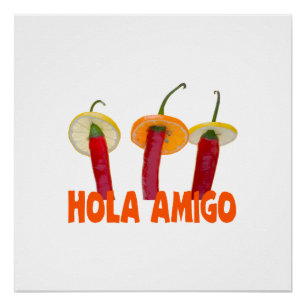 Póster Hola Amigo
