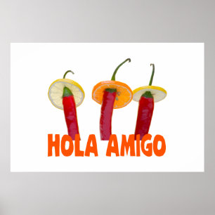 Póster Hola Amigo