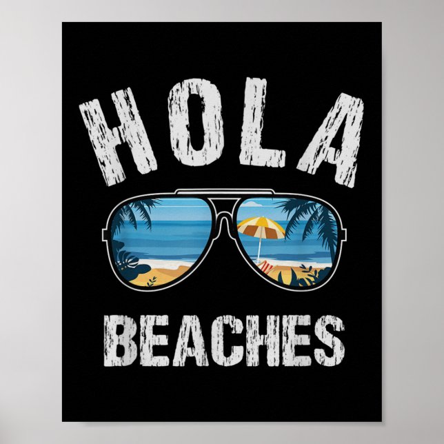 Póster Hola Beaches Summer Tanks Para Hombres Vacaciones  (Frente)