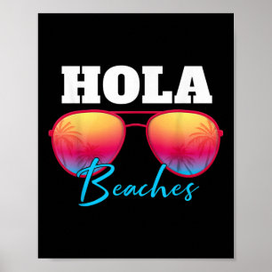 Póster Hola Beaches Summer Vacation Hawaii