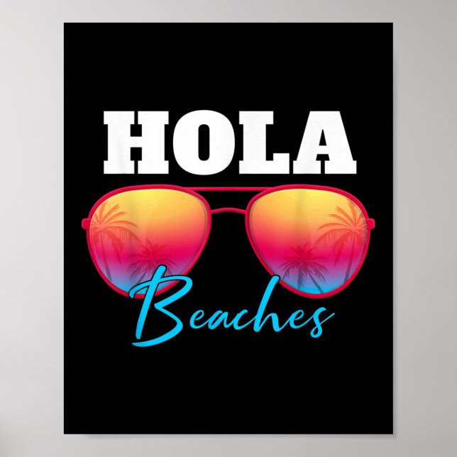 Póster Hola Beaches Summer Vacation Hawaii (Frente)