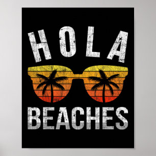 Póster Hola Beaches Tank Top Funny Beach Vacation Shirt S