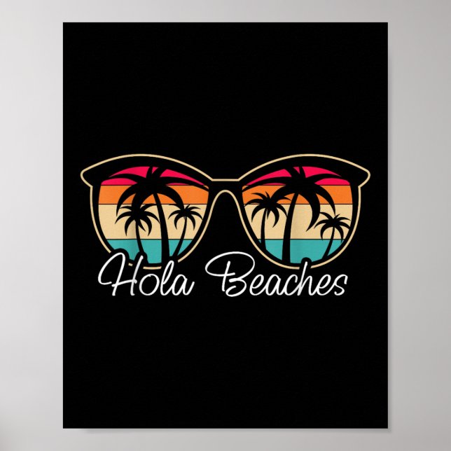 Póster Hola Beaches Vacation Beach Sun Boda Beach Fan (Frente)