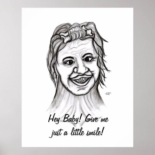 Póster ¡Hola bebé! ¡Dame una pequeña sonrisa! (Frente)