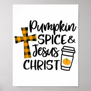 Póster Hola Carne de Calabaza de Otoño y Jesucristo Cae C