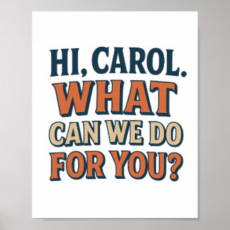 Póster ¡Hola, Carol! ¿Qué podemos hacer por ti? Pluribus 