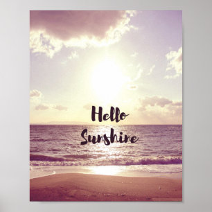Póster "Hola cita de la foto de la sol"