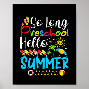 Póster Hola, El Verano De Último Día De La Escuela.