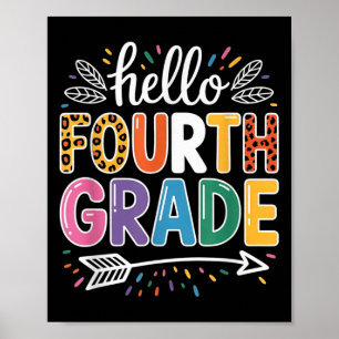 Póster Hola Equipo de 4º Grado De Vuelta A La Escuela T