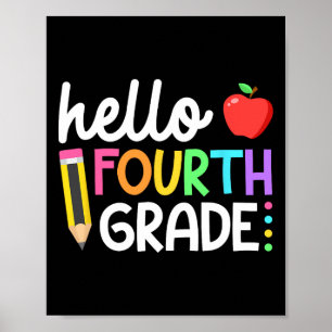 Póster Hola, equipo de cuarto grado, 4º grado, de vuelta