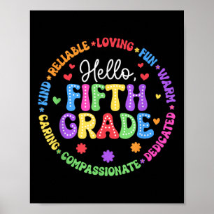 Póster Hola equipo de quinto grado Groovy 5to grado prime