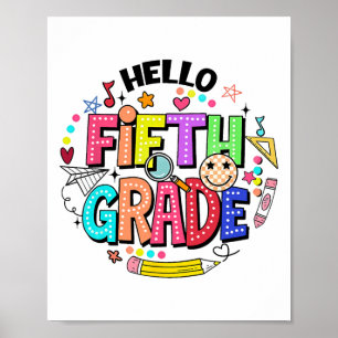 Póster Hola Equipo de Quinto Grado Quinto Grado De Vuelta