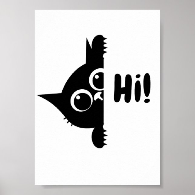 Póster Hola Gatito Adorable (Frente)