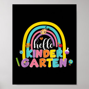 Póster Hola jardín de infancia aquí vengo de vuelta a la