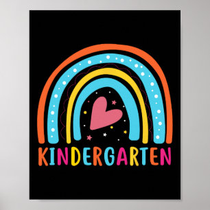 Póster Hola Kinder jardín de infancia Arcoíris