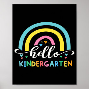 Póster Hola Kindergarten De Vuelta A La Escuela