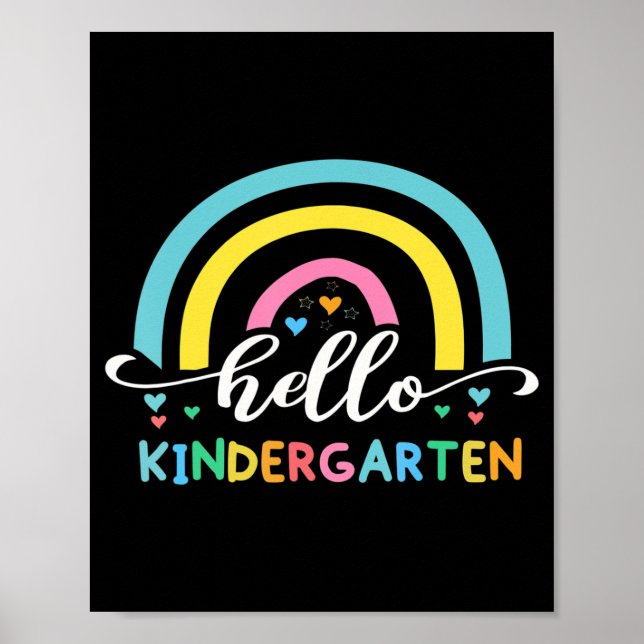 Póster Hola Kindergarten De Vuelta A La Escuela (Frente)