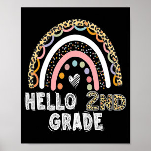 Póster Hola, Leopardo Arcoiris de 2º Grado, de vuelta al