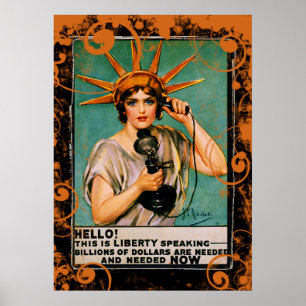 Póster Hola Libertad Hablando Miles De Millones Necesitad