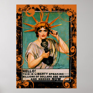 Póster Hola Libertad Hablando Miles De Millones Necesitad
