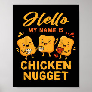 Póster Hola Mi Nombre Es Chick Con Disfraces De Nugget De
