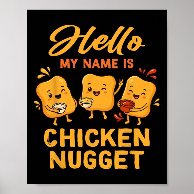 Póster Hola Mi Nombre Es Chick Con Disfraces De Nugget De (Frente)