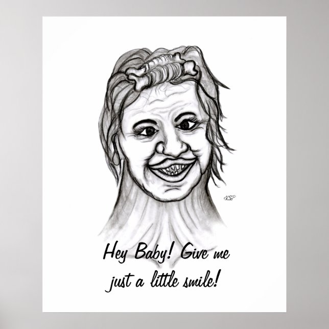 Póster ¡Hola, nena! ¡Dame sólo una pequeña sonrisa! (Frente)