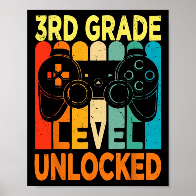 Póster Hola nivel de 3er grado desbloqueado videojuego By (Frente)