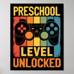 Póster Hola Nivel Preescolar Desbloqueado Videojuego De V