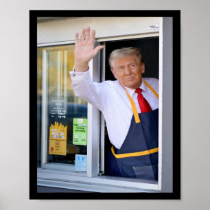 Póster Hola Obtenga Su Hamburguesa Donald Trump Cocina Pa