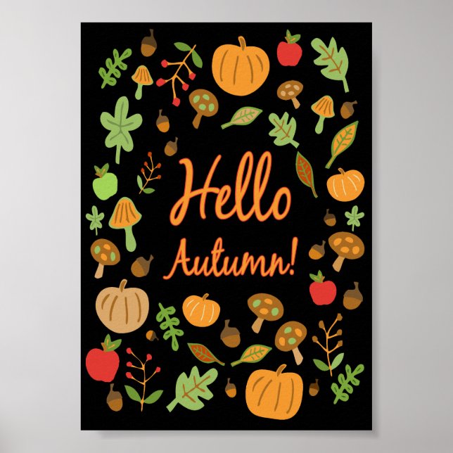 Póster ¡Hola, otoño! (Frente)
