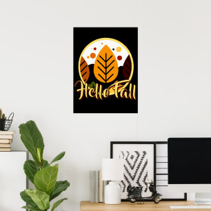 Póster Hola Otoño Bosque Naturaleza Otoñal