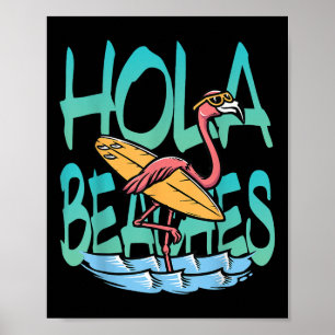 Póster Hola, Playas De Surfistas En El Océano De La Playa