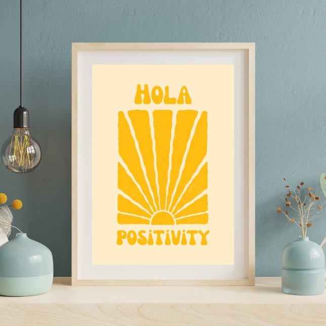 Póster Hola Positividad - Retro Sunshine Motivation Post (Subido por el creador)