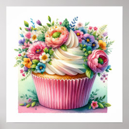 Póster Hola Poster Cupcake