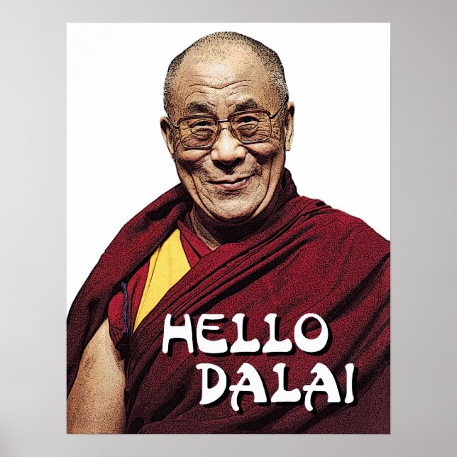 Póster Hola poster Dalai (Frente)