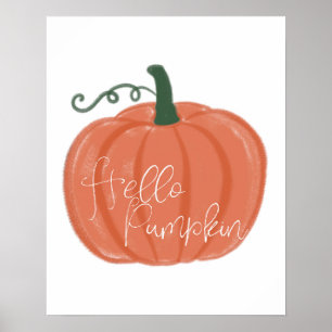 Póster Hola Poster de calabaza